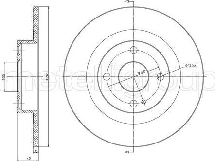 Metelli 23-1112 - Bremsscheibe alexcarstop-ersatzteile.com