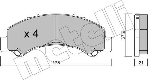 Metelli 22-0922-0 - Bremsbelagsatz, Scheibenbremse alexcarstop-ersatzteile.com