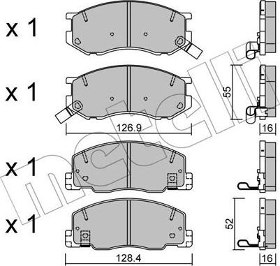 Metelli 22-0456-0 - Bremsbelagsatz, Scheibenbremse alexcarstop-ersatzteile.com