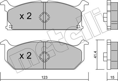 Metelli 22-0416-0 - Bremsbelagsatz, Scheibenbremse alexcarstop-ersatzteile.com