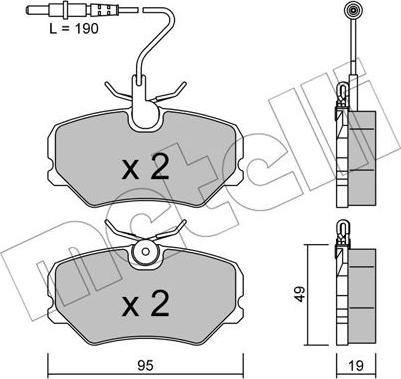 Metelli 22-0099-0 - Bremsbelagsatz, Scheibenbremse alexcarstop-ersatzteile.com