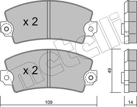 Metelli 22-0005-1 - Bremsbelagsatz, Scheibenbremse alexcarstop-ersatzteile.com