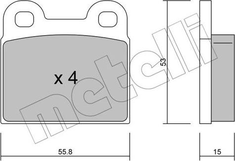 Metelli 22-0002-1 - Bremsbelagsatz, Scheibenbremse alexcarstop-ersatzteile.com