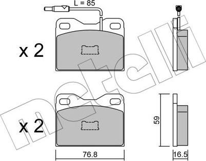 Metelli 22-0015-5 - Bremsbelagsatz, Scheibenbremse alexcarstop-ersatzteile.com