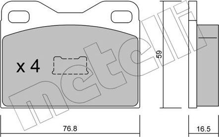 Metelli 22-0015-1 - Bremsbelagsatz, Scheibenbremse alexcarstop-ersatzteile.com