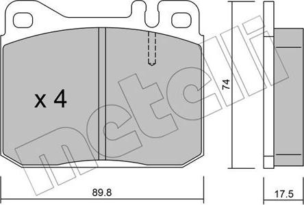 Metelli 22-0011-1 - Bremsbelagsatz, Scheibenbremse alexcarstop-ersatzteile.com