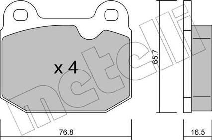 Metelli 22-0013-1 - Bremsbelagsatz, Scheibenbremse alexcarstop-ersatzteile.com