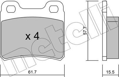 Metelli 22-0141-0 - Bremsbelagsatz, Scheibenbremse alexcarstop-ersatzteile.com