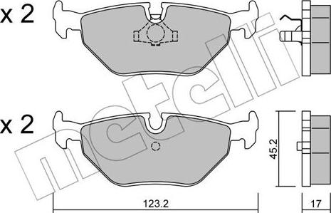 Metelli 22-0180-0 - Bremsbelagsatz, Scheibenbremse alexcarstop-ersatzteile.com