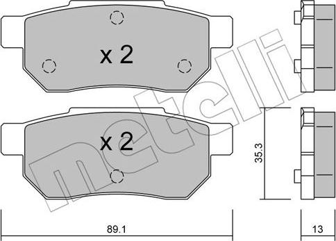 Metelli 22-0170-0 - Bremsbelagsatz, Scheibenbremse alexcarstop-ersatzteile.com