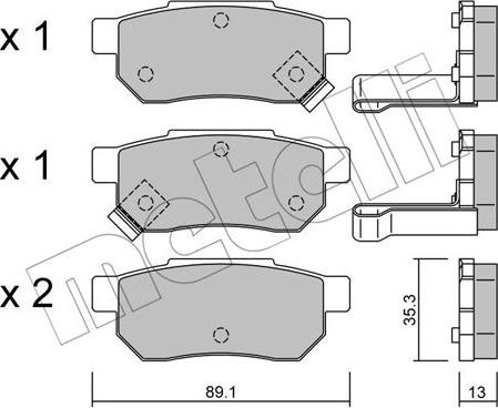 Metelli 22-0170-1 - Bremsbelagsatz, Scheibenbremse alexcarstop-ersatzteile.com