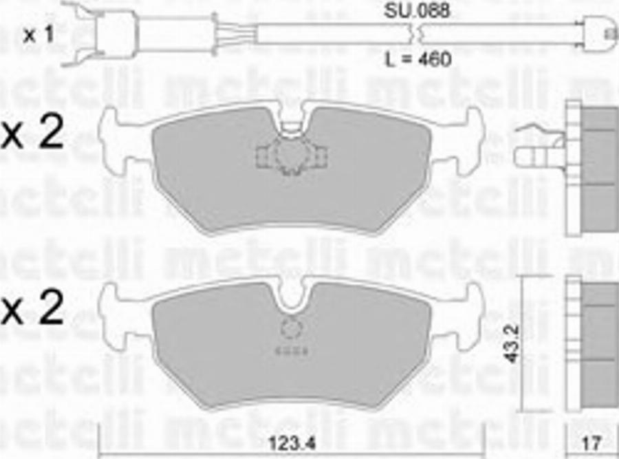 Metelli 2201780K - Bremsbelagsatz, Scheibenbremse alexcarstop-ersatzteile.com