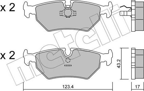 Metelli 22-0178-0 - Bremsbelagsatz, Scheibenbremse alexcarstop-ersatzteile.com