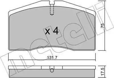 Metelli 22-0890-0 - Bremsbelagsatz, Scheibenbremse alexcarstop-ersatzteile.com