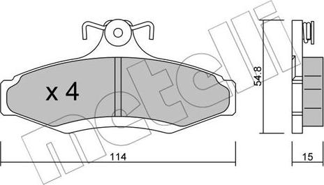 Metelli 22-0369-0 - Bremsbelagsatz, Scheibenbremse alexcarstop-ersatzteile.com