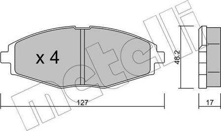 Metelli 22-0293-0 - Bremsbelagsatz, Scheibenbremse alexcarstop-ersatzteile.com