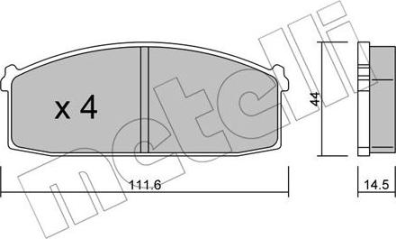 Metelli 22-0245-0 - Bremsbelagsatz, Scheibenbremse alexcarstop-ersatzteile.com