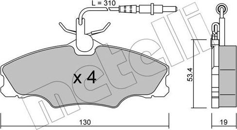 Metelli 22-0213-0 - Bremsbelagsatz, Scheibenbremse alexcarstop-ersatzteile.com