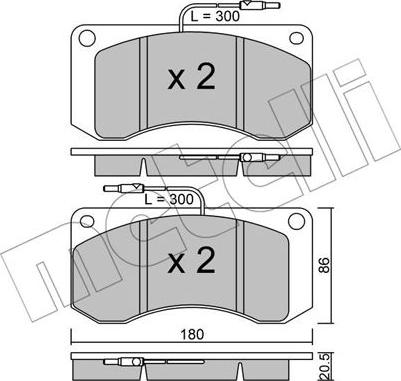 Metelli 22-0272-0 - Bremsbelagsatz, Scheibenbremse alexcarstop-ersatzteile.com