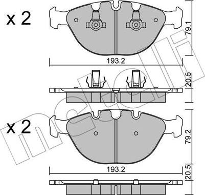 Metelli 22-0771-0 - Bremsbelagsatz, Scheibenbremse alexcarstop-ersatzteile.com