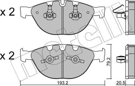 Metelli 22-0772-0 - Bremsbelagsatz, Scheibenbremse alexcarstop-ersatzteile.com