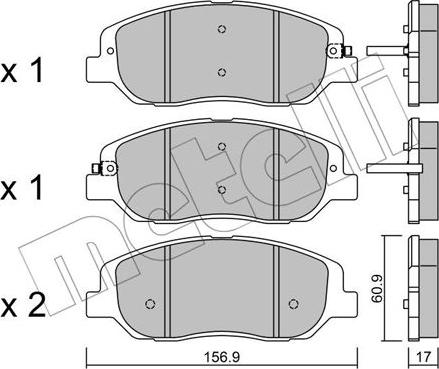 Metelli 22-1031-0 - Bremsbelagsatz, Scheibenbremse alexcarstop-ersatzteile.com