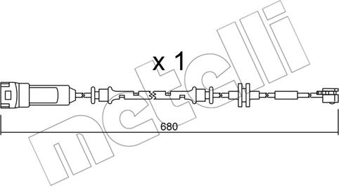 Metelli SU.145 - Warnkontakt, Bremsbelagverschleiß alexcarstop-ersatzteile.com