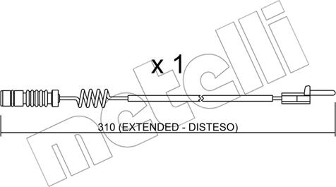 Metelli SU.162 - Warnkontakt, Bremsbelagverschleiß alexcarstop-ersatzteile.com