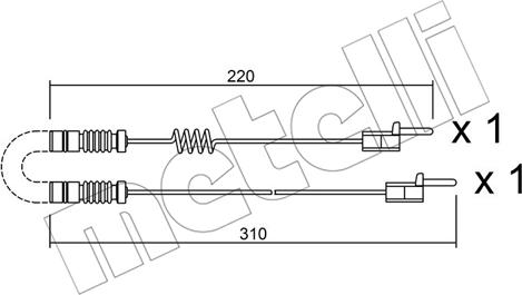 Metelli SU.171K - Warnkontakt, Bremsbelagverschleiß alexcarstop-ersatzteile.com