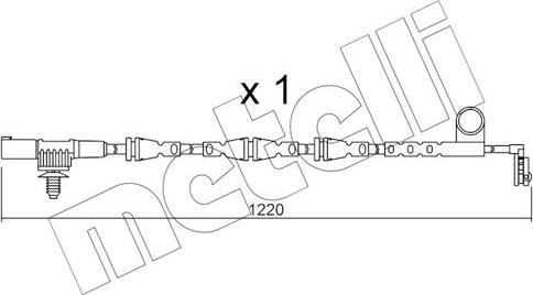 Metelli SU.256 - Warnkontakt, Bremsbelagverschleiß alexcarstop-ersatzteile.com