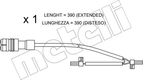 Metelli SU.264 - Warnkontakt, Bremsbelagverschleiß alexcarstop-ersatzteile.com