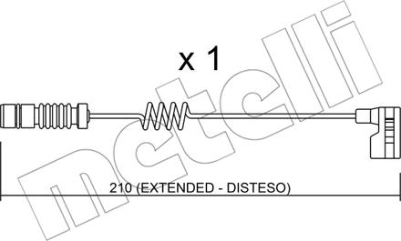 Metelli SU.209 - Warnkontakt, Bremsbelagverschleiß alexcarstop-ersatzteile.com