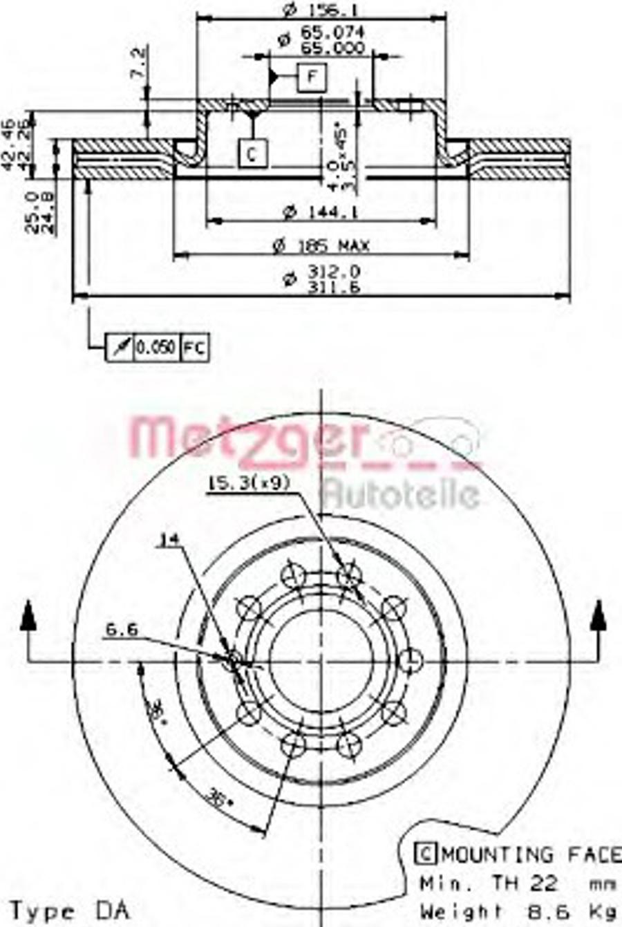 Metzger 6972.10 - Bremsscheibe alexcarstop-ersatzteile.com