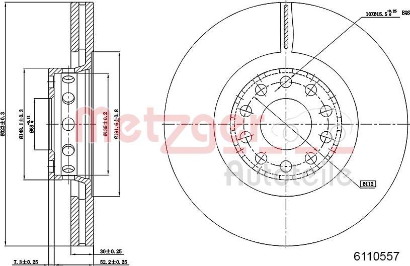 Metzger 6110557 - Bremsscheibe alexcarstop-ersatzteile.com