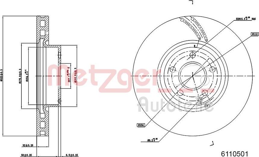 Metzger 6110501 - Bremsscheibe alexcarstop-ersatzteile.com