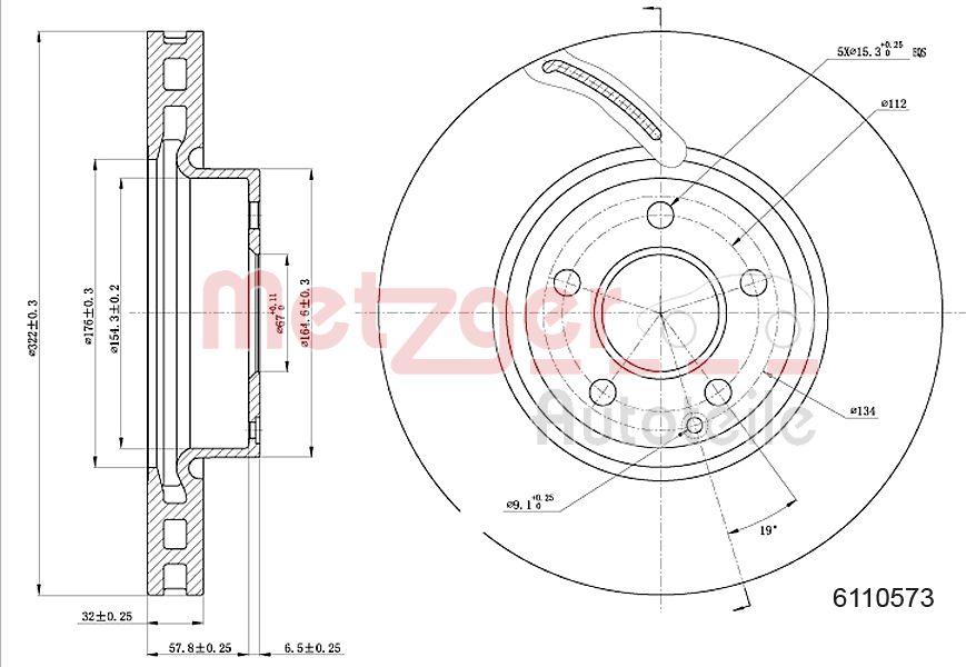 Metzger 6110573 - Bremsscheibe alexcarstop-ersatzteile.com