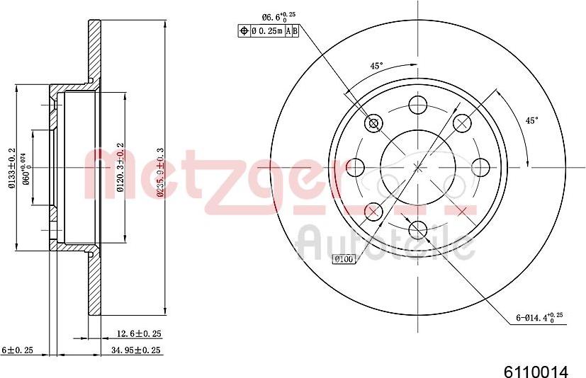 Metzger 6110014 - Bremsscheibe alexcarstop-ersatzteile.com