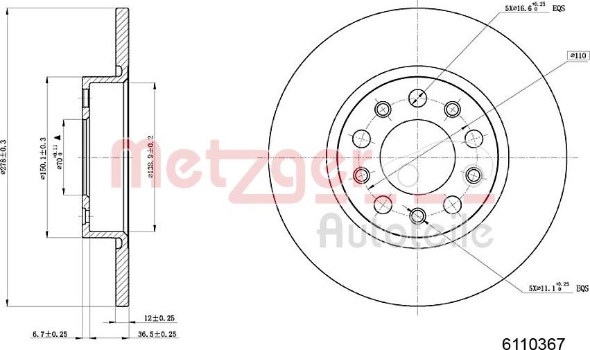 Metzger 6110367 - Bremsscheibe alexcarstop-ersatzteile.com