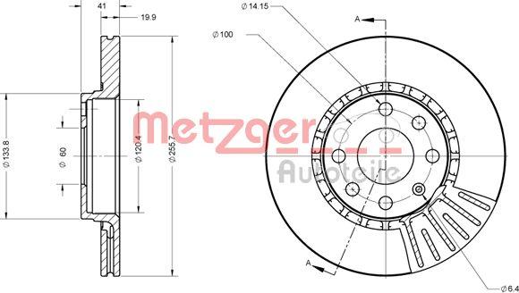 Metzger 6110336 - Bremsscheibe alexcarstop-ersatzteile.com