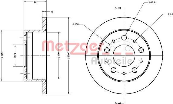 Metzger 6110338 - Bremsscheibe alexcarstop-ersatzteile.com