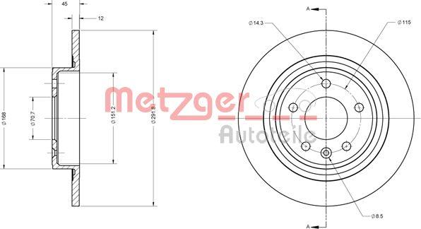 Metzger 6110247 - Bremsscheibe alexcarstop-ersatzteile.com