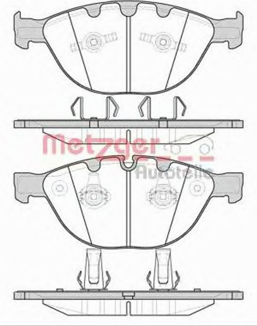 Metzger 095810 - Bremsbelagsatz, Scheibenbremse alexcarstop-ersatzteile.com