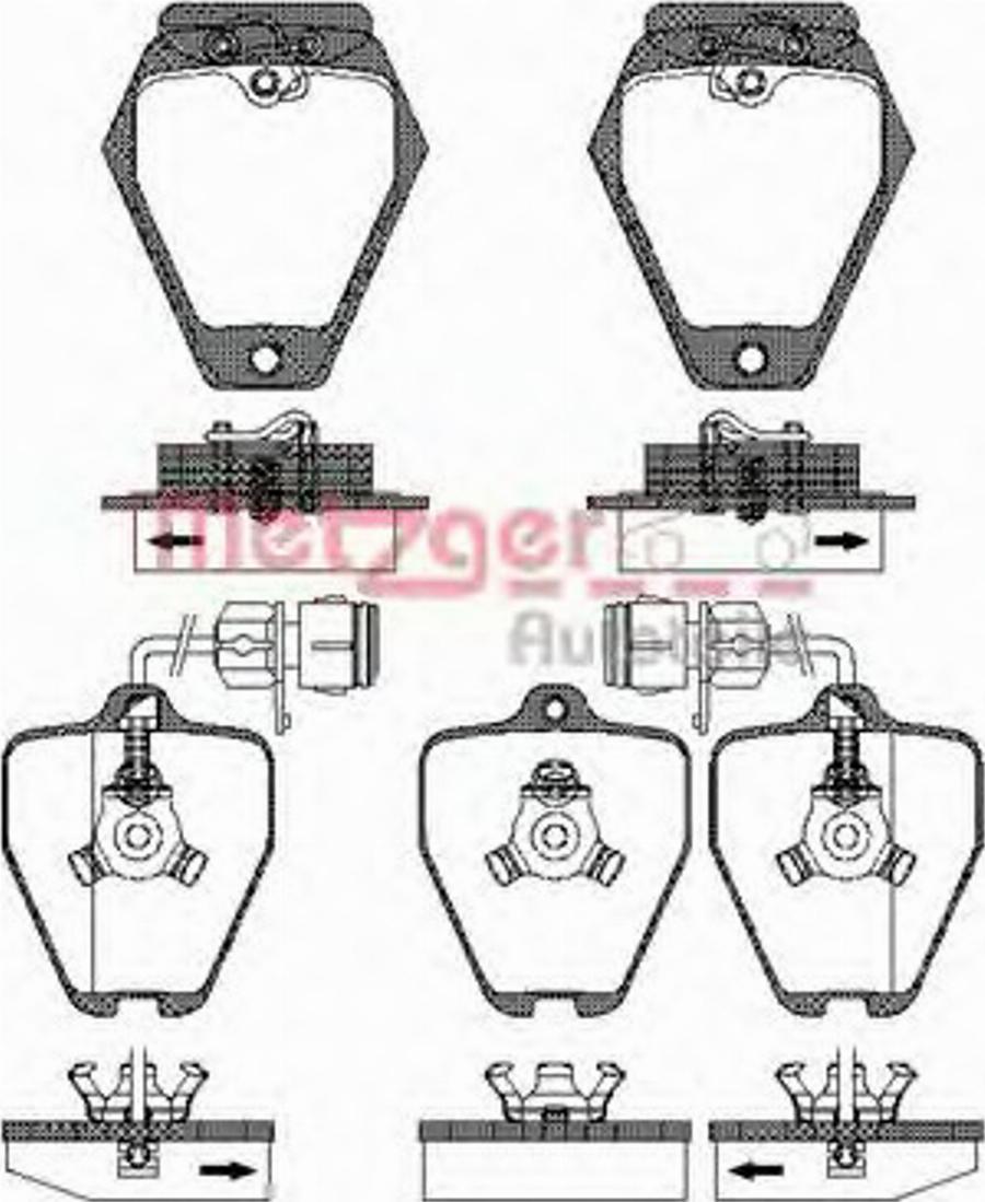 Metzger 050802 - Bremsbelagsatz, Scheibenbremse alexcarstop-ersatzteile.com