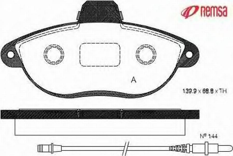 Metzger 060202 - Bremsbelagsatz, Scheibenbremse alexcarstop-ersatzteile.com