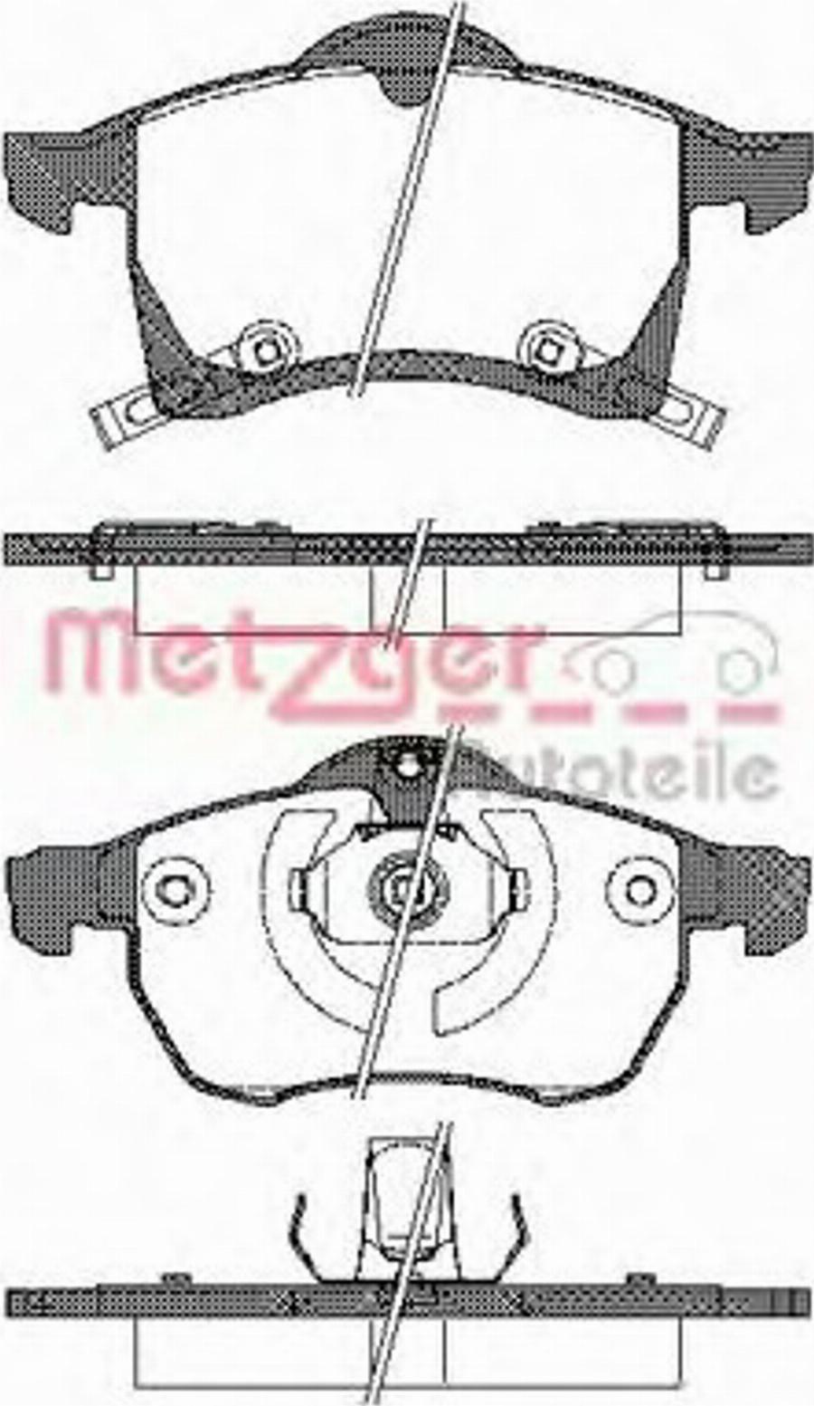 Metzger 068302 - Bremsbelagsatz, Scheibenbremse alexcarstop-ersatzteile.com