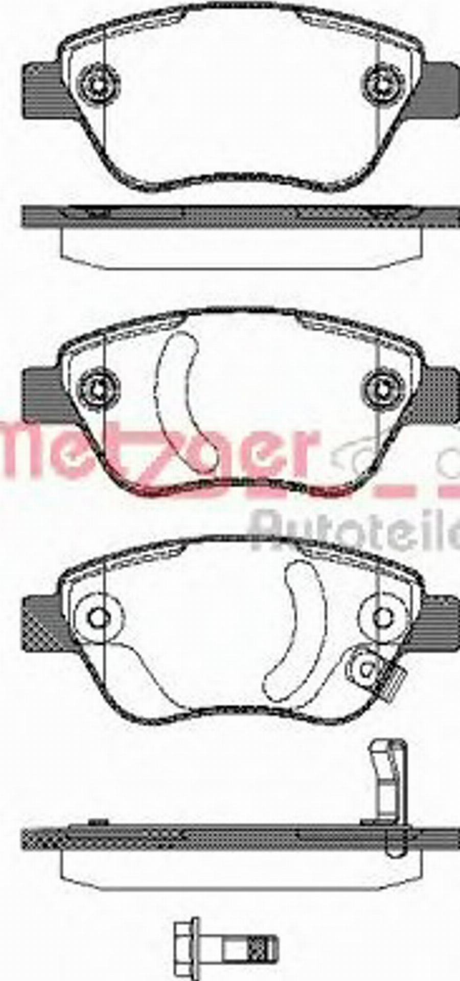 Metzger 085831 - Bremsbelagsatz, Scheibenbremse alexcarstop-ersatzteile.com