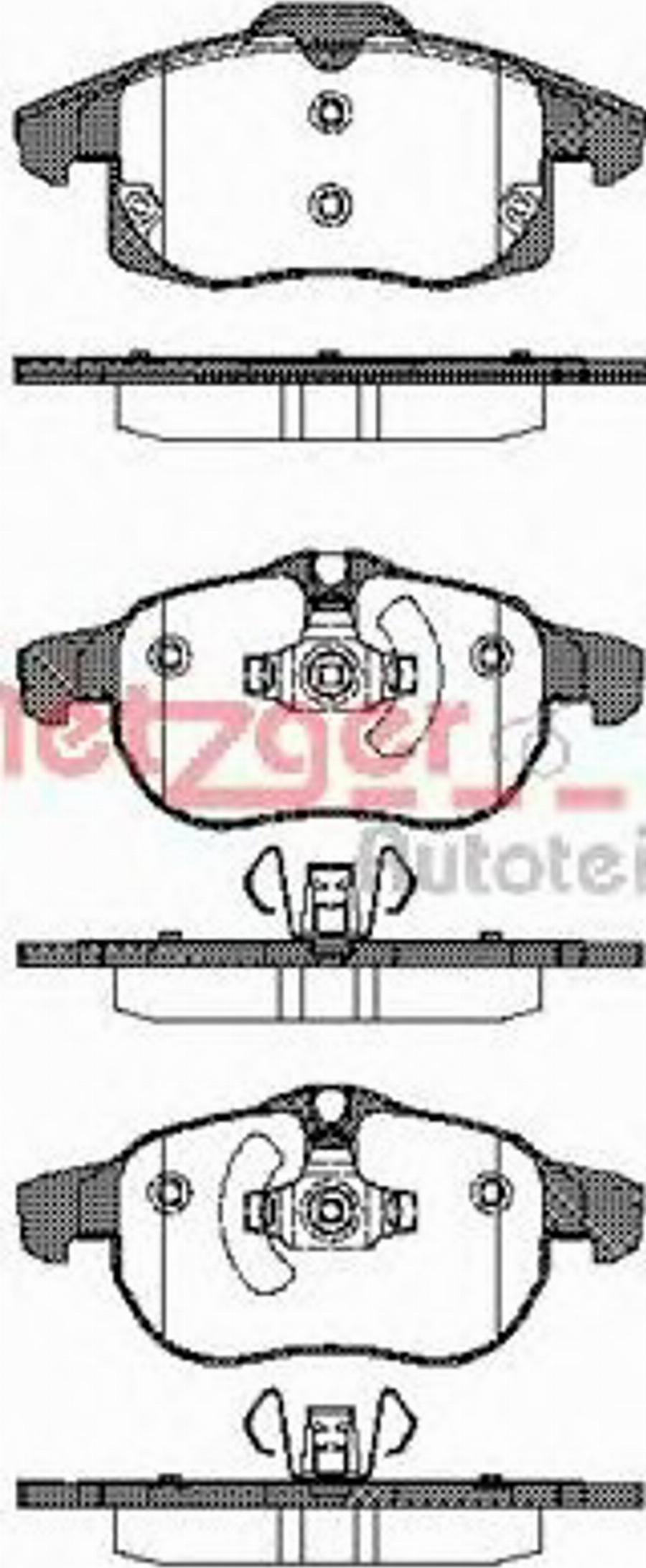 Metzger 088840 - Bremsbelagsatz, Scheibenbremse alexcarstop-ersatzteile.com