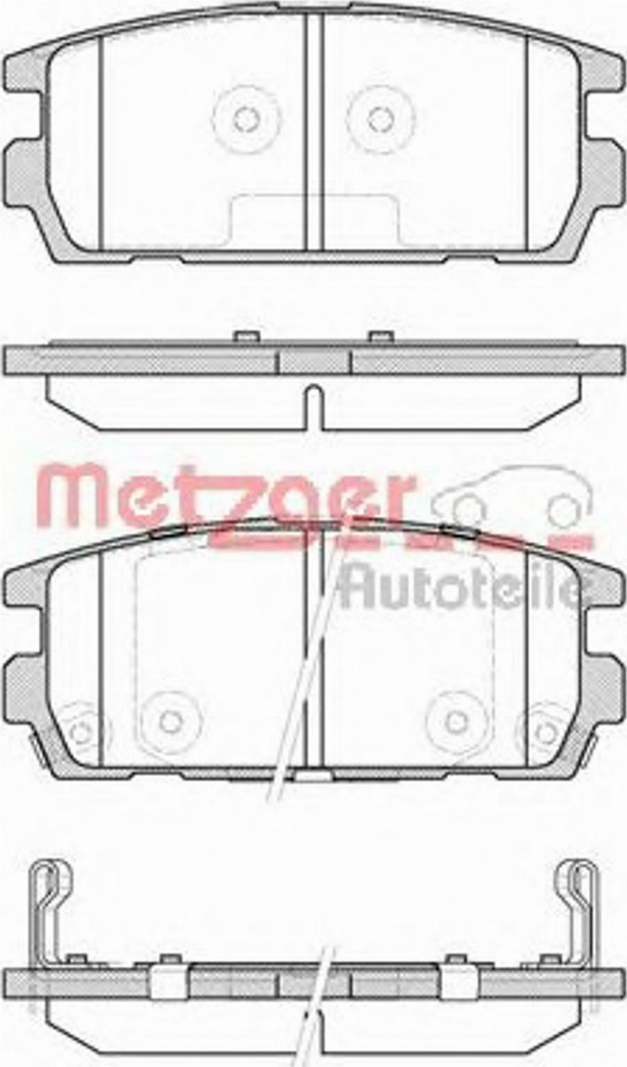 Metzger 087702 - Bremsbelagsatz, Scheibenbremse alexcarstop-ersatzteile.com