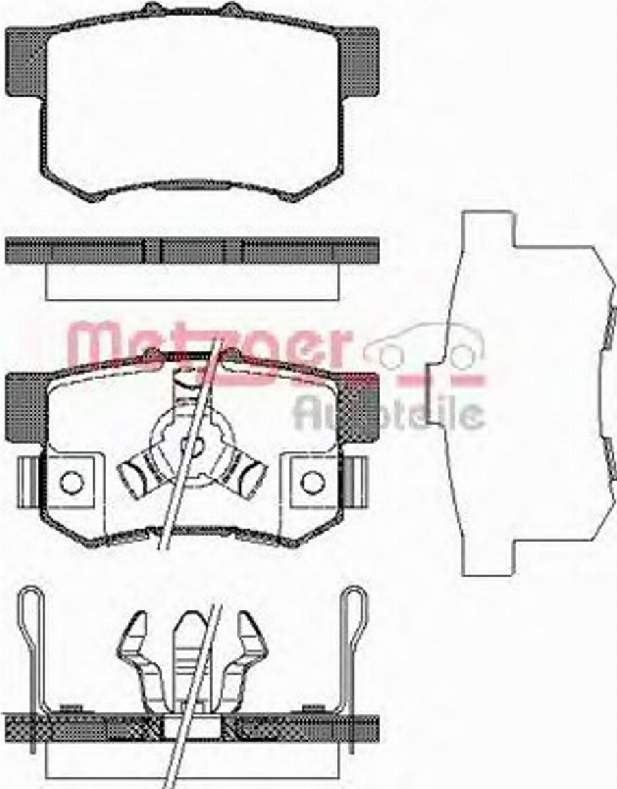 Metzger 032504 - Bremsbelagsatz, Scheibenbremse alexcarstop-ersatzteile.com