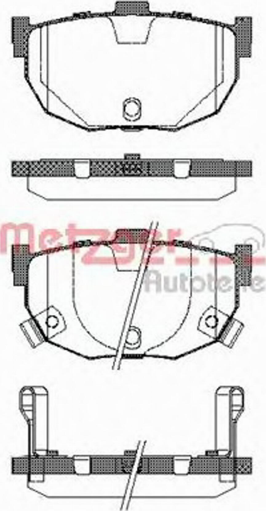 Metzger 029422 - Bremsbelagsatz, Scheibenbremse alexcarstop-ersatzteile.com